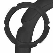 Оплетка SKYWAY Sponge classic 6 подушечек M (370-390мм) Черная замша 1/25